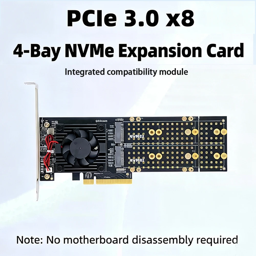 Tarjeta de expansión PLX8747 Q - Quad M.2 Nvme Pcie Bifurcation Card reseña y precio