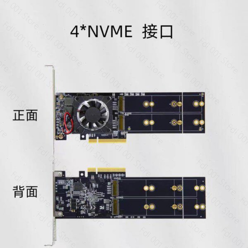 Tarjeta Adaptadora de Expansió - Quad M.2 Nvme Pcie Bifurcation Card reseña y precio