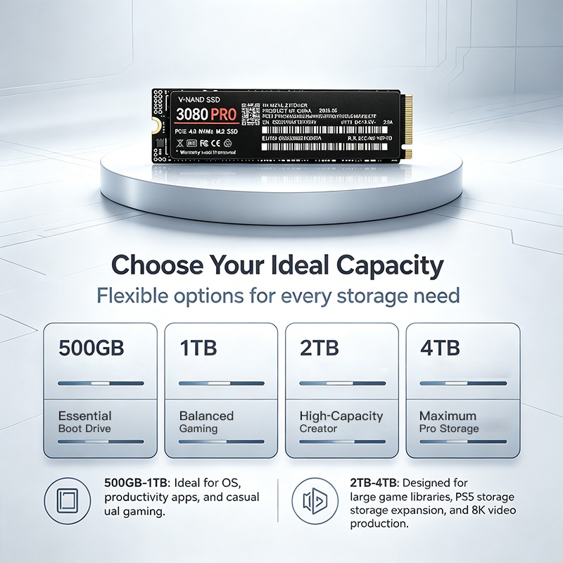 SSD NVMe M.2 para Juegos 3080P - M.2 Nvme 4Tb Pcie 4.0 Ssd reseña y precio